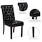 Flash Furniture Midcentury Parsons Chair, Black Back, 18.5 W 27-1/2" L 39.75 H, Leather Seat BT-P-BK-LEA-GG - alternate 3